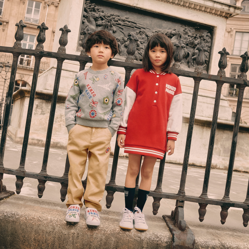 Lace-Up Leather Sneakers KENZO KIDS 
                    UNISEXE