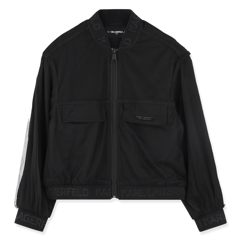 Zipped mesh cardigan KARL LAGERFELD KIDS 
                    FILLE