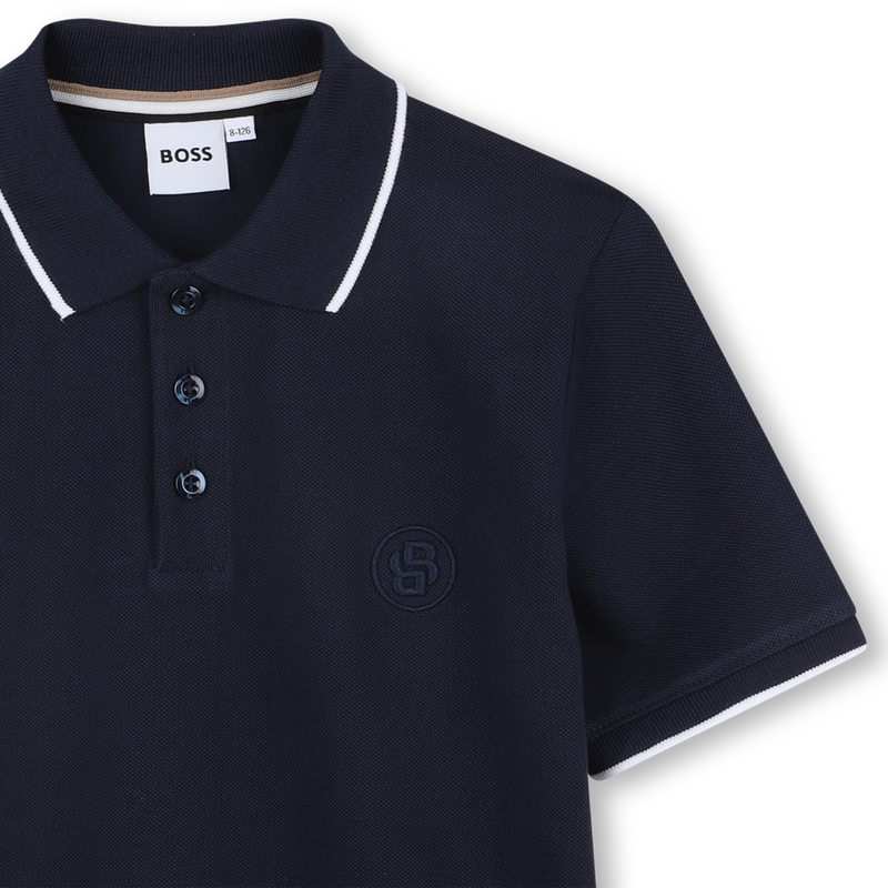 Straight cotton polo shirt BOSS 
                    GARCON