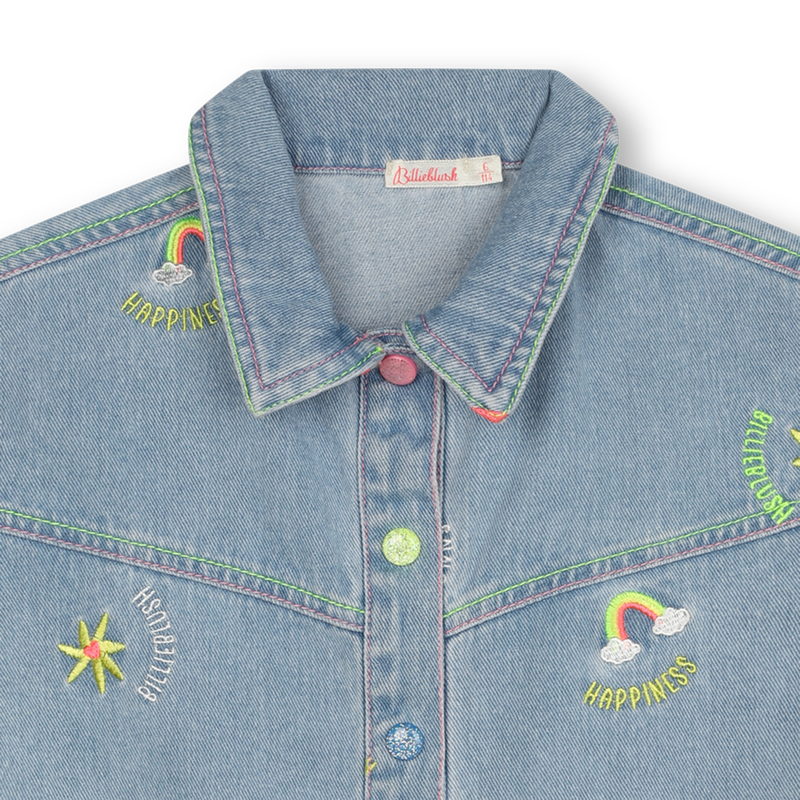 Embroidered denim playsuit BILLIEBLUSH 
                    FILLE