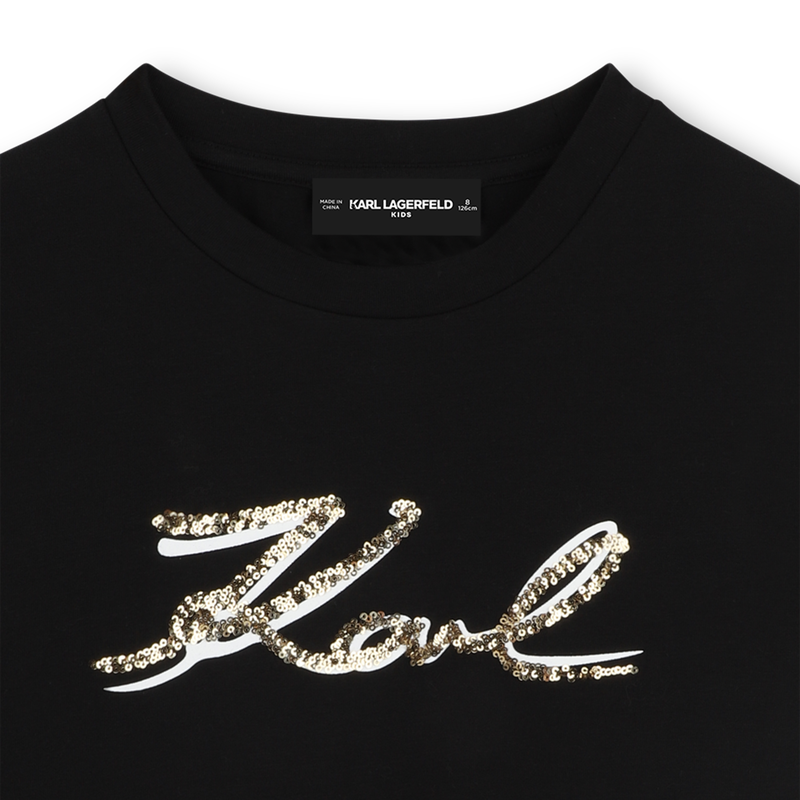 T-shirt with sequins KARL LAGERFELD KIDS 
                    FILLE