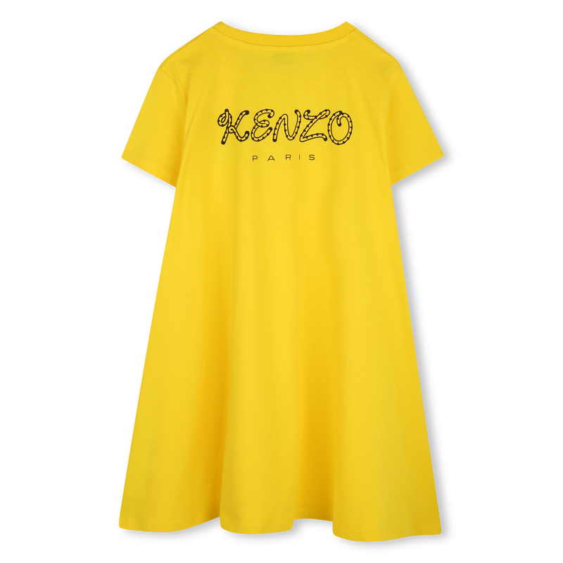 Embroidered badge flared dress KENZO KIDS 
                    FILLE