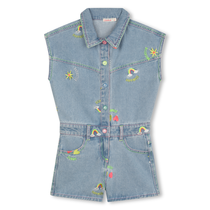 Embroidered denim playsuit BILLIEBLUSH 
                    FILLE