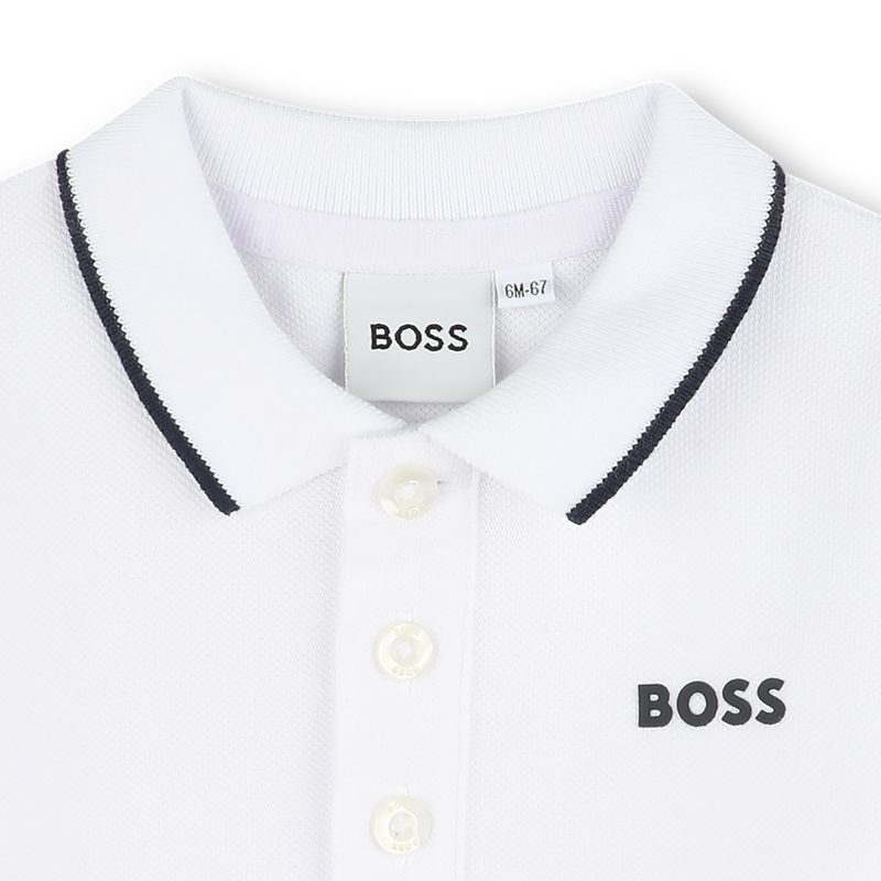 Short-sleeved cotton polo BOSS 
                    GARCON