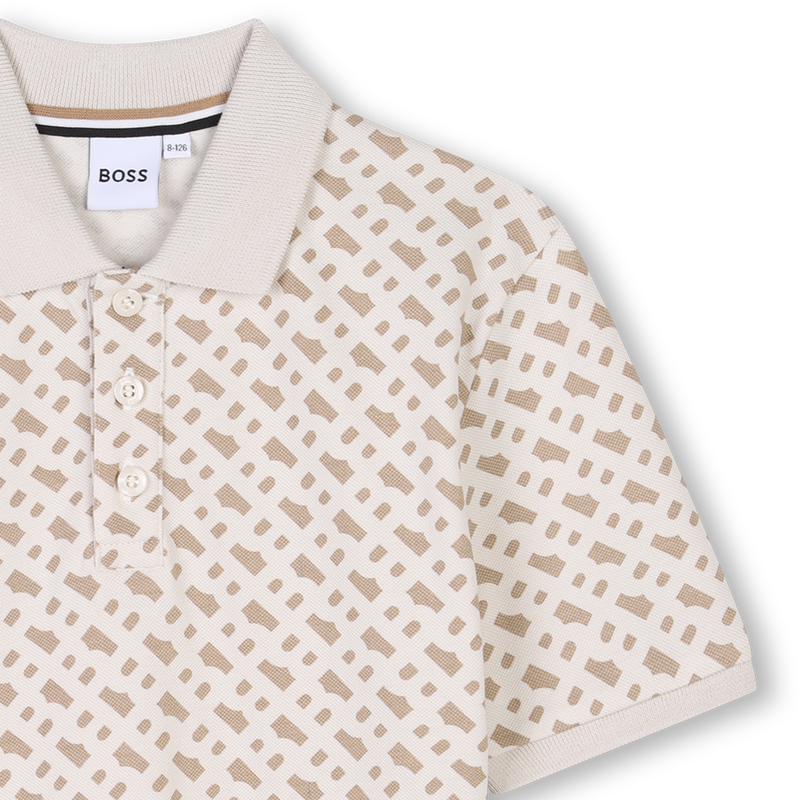 Printed straight polo shirt BOSS 
                    GARCON